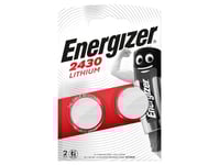 Knapcellebatteri, Energizer Lithium, Cr2430, 3 V, 2 Stk
