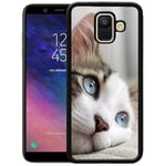 Samsung Galaxy A6 (2018) Mobilskal Cat With Beautiful Blue Eyes