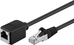 Cat 5e F/UTP - Forlænger kabel - Sort - 0.5 m
