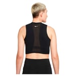 Nike Pro Dri Fit Cropped Sleeveless T-shirt Black S Woman