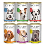 Dog's Love Adult 6 x 400 g - Blandingspakke (6 varianter)