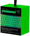 Razer Colored Doubleshot PBT Keycaps With Matching Cable Upgrade Kit Green
