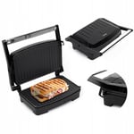 Huslog Appareil à Croque Monsieur Appareil À Sandwichs, 1000W, Grille-pain À Panini, Grill Électrique, Noir,