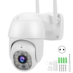 GOTOTOP Caméra 1080P Caméra de Sécurité PTZ WiFi 1080P Vision Nocturne Suivi Intelligent CCTV Étanche IP66 100‑240V(Prise EU