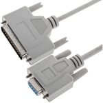 CABLEMARKT Cablemarkt - Câble null modem série avec connecteurs DB9 femelle et DB25 mâle de 1 m