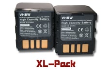 vhbw 2x batteries Set 1200mAh (7.2V) pour caméra JVC comme BN-VF714, BN-VF714U, BN-VF707, BN-VF707U, BN-VF733, BN-VF733U.
