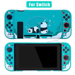 Panda bleu - coque de protection pour Nintendo Switch, boîtier rigide pour JoyCons