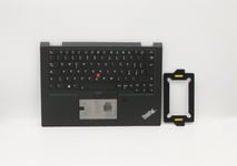 Lenovo Yoga X390 Keyboard Palmrest Top Cover Italian Black Backlit 02HL526