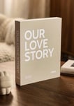 KAILA OUR LOVE STORY Grey - Coffee Table Photo Album (60 Svarta Sidor)