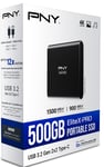 PNY EliteX-PRO USB 3.2 Gen 2x2 Type-C kannettava SSD-muisti 500 GB