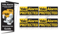 Yale Alarm Window Warning Stickers Pack Of 4 Official Alarm Stickers / Rrp £5.79