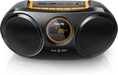 Philips Portable Boombox AT10/ 00 Bluetooth, USB, SD (MP3) Black and orange