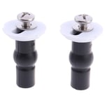 2pc Toilet Seat Top Fix Screws Fixings Universal Expanding Rubbe One Size
