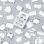 Creative black white Dialog Box Album Paper Lable Stickers Crafts And Scrapbooking Decorative Lifelog Sticker Cute Stationery