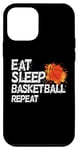 iPhone 12 mini EAT SLEEP BASKETBALL REPEAT Funny Basketball Kids Boys play Case