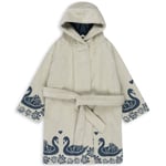 Konges Sløjd terry bathrobe jaquard gots – swan - baby