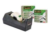 Scotch C38 + Scotch Magic 900 Greener Choice - Dispenser Med Kontorstejp (3 Rullar) - Stationär Dator - 19 Mm X 33 M - Svart Dispenser