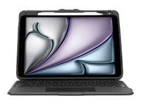 Targus Versavu - Tangentbord Och Foliefodral (Tangentbordshölje) - Med Pekdyna - Bakgrundsbelyst - Trådlös - Bluetooth 5.0 - Qwerty - Nordisk - Svart