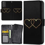 Samsung Galaxy A53 5G - Plånboksfodral/Skal Double Hearts