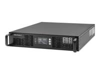 Qoltec - Ups (Kan Monteras I Rack) - Effektfaktor 1,0, Lcd, Epo, Online - Ac 110-300 V - 2000 Watt - 2000 Va - 7 Ah - Rs-232, Usb - Utgångskontakter: 2 - Svart