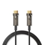 Nedis Aktiva Optiska Ultra High Speed ​​HDMI Kabel med Ethernet | HDMI™ Kontakt | HDMI™ Kontakt | 8K@60Hz | 48 Gbps | 50.0 m | Rund | PVC | Svart | Presentbox