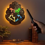 PCMerch Hogwarts Crest - Harry Potter lampa med trollstav