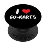 I Love Go Karts - Heart - Go Karting Race Racer Track PopSockets PopGrip Interchangeable