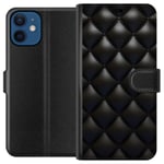 Apple iPhone 12  Plånboksfodral Leather Black