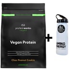 Vegan Protein Powder 500g Choc Peanut Cookie + ON Water Bottle DATE MAR/2023