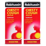 2 x Robitussin Chesty Cough Medicine Sugar Free 100ml