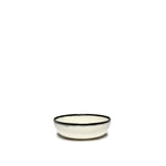 Serax - High Plate Dé White/Black Var A - Soppskålar - Ann Demeulemeester - Svart,Vit