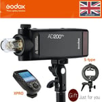 Godox 2.4 TTL HSS AD200pro Proket Flash light+XPRO Trigger+Free S-type Bracket