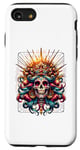 Coque pour iPhone SE (2020) / 7 / 8 Carte de tarot squelette rétro reine soleil dans le dos, style été