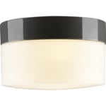 Tak- och väggarmatur Opus 200/135 grå, matt opal LED 12W 2700K