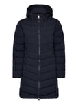 Chevron-Quilted Hooded Puffer Coat Fodrad Rock Navy Lauren Ralph Lauren