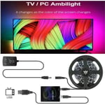Bande Ruban lumineux Ambilight LED Lumière de câble clairage arrière PC TV 30LEDsM 4M