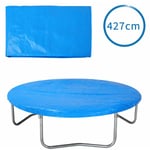Bâche de protection pour trampoline ø 183 - 426 cm bleu Housse en pe résistante aux uv pluie neige soleil 426cm - bleu
