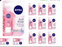 Nivea Soft Rose Long-Lasting Moisture Intensive Caring Lip Balm 4.8g/ Pack Of 12