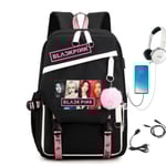 BLACKPINK Ryggsäck Skolväska white girl