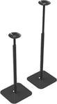 Flexson Essentials Adjustable Floor Stands for Sonos Era 100 (with 5 Years Warranty) - Black (Pair)