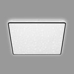 Briloner - Plafonnier LED avec ciel étoilé, Plafonnier LED Décor étoilé, Effet Backlighte, Plat, Lumière blanche neutre, 370x370x45 mm, Noir