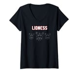Womens England Lioness Football V-Neck T-Shirt