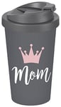infinite by GEDA LABELS (INFKH) Coffee to go Gobelet Mom, Plastique, Gris, 9 x 9 x 17 cm