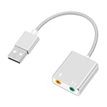 Externt Ljudkort USB 3,5 mm hörlurs- och mikrofonuttag