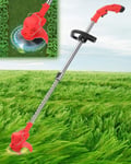 WWJQ 12V 25VT Electric Strimmer, 1300W High Power Motor, 4000mAh 9000mAh Li-Ion Battery Brushcutter, with Charger Blades