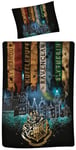 Harry Potter sängkläder - 140x200 cm - The deathly hallows sängkläder - 2 i 1 design - Påslakan i 100% bomull