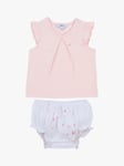 HUGO BOSS Baby T-Shirt & Bloomers Set, Pink/White