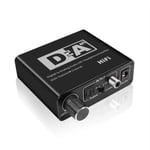 Adaptateur Audio Noir Convertisseur Numérique-analogique Commutateur Coaxial Bidirectionnel Toslink Optique DAC RCA Jack 3.5mm