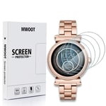 MWOOT Pack of 4 Screen Protector Glass Tempered Compatible with Michael Kors Access Sofie Gen 2/MKT5022/MKT5036, 9H Hardness Scratch Resistant Protective Glass Film for Smartwatch Protection