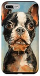 Coque pour iPhone 7 Plus/8 Plus Peinture unique pour amoureux de chiens Boston Terrier